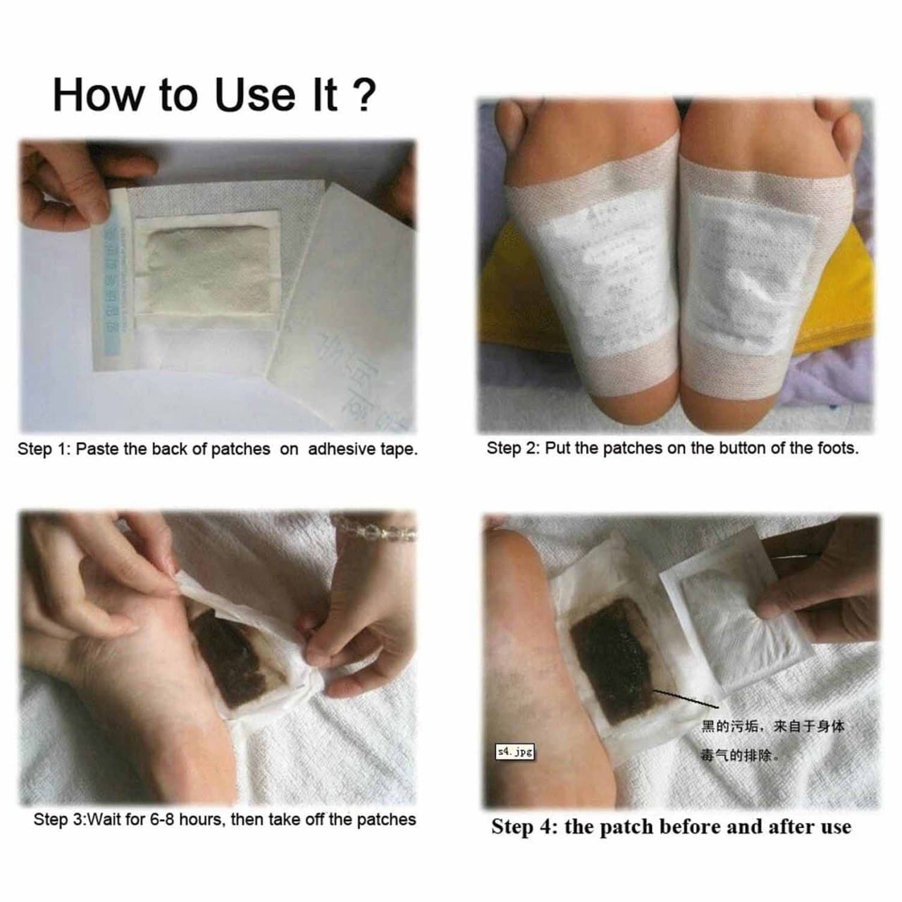 Kinoki Detox Foot Pads Patches Relaxation Massage Relief Stress Feet Care 10 Pads In Each Box