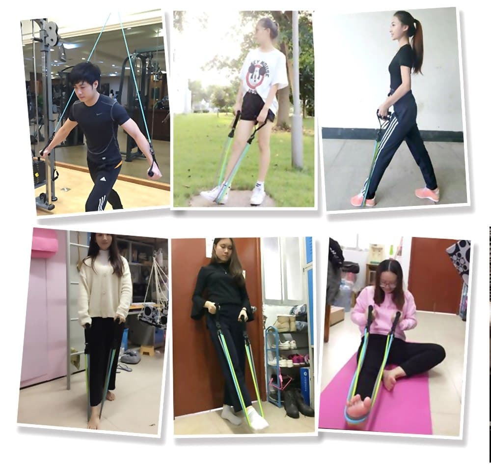 Pack Of 5 Fitness Gym Equipment Workout Elastic Resistance Bands Training For Exercise Pull Rope