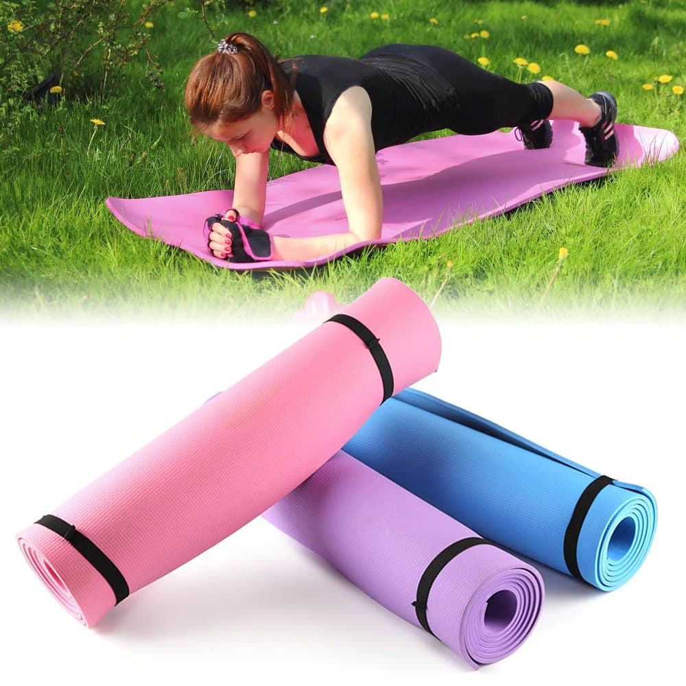 68 X 24 Inches Yoga Mat Fitness Pad 6mm Thick EVA Foam Non Slip Exercise Fitness Mat