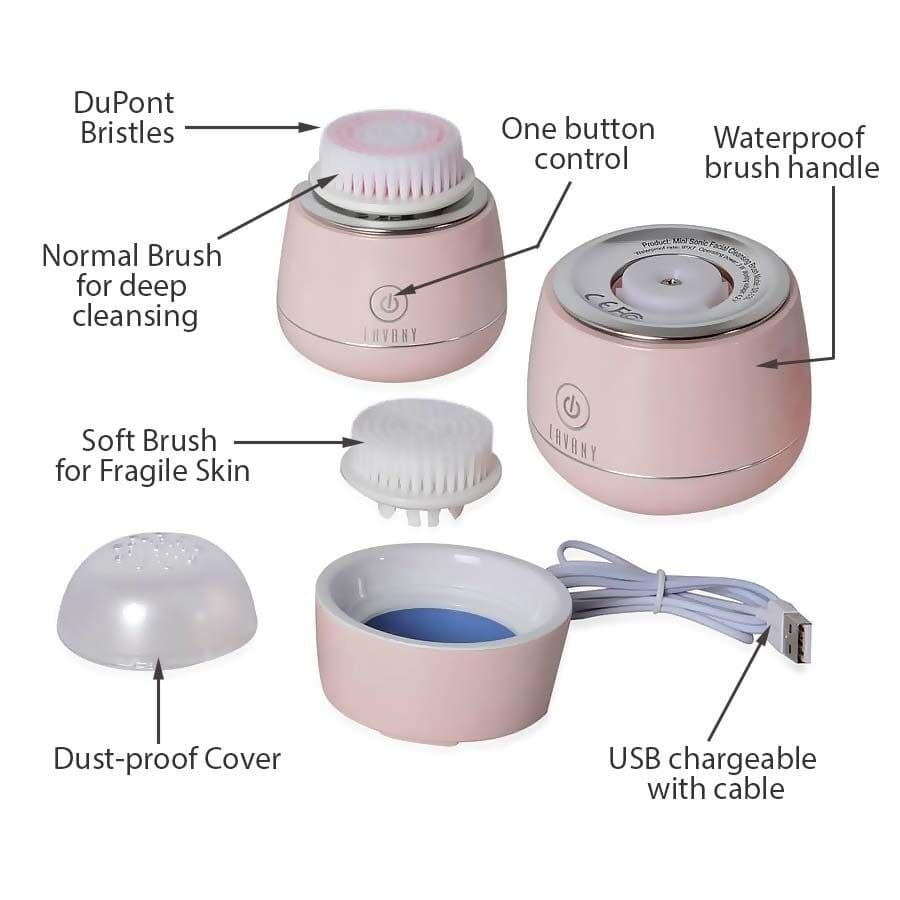 Lavany Facial Cleansing Brush Exfoliating Pore Minimizer To Clean Skin