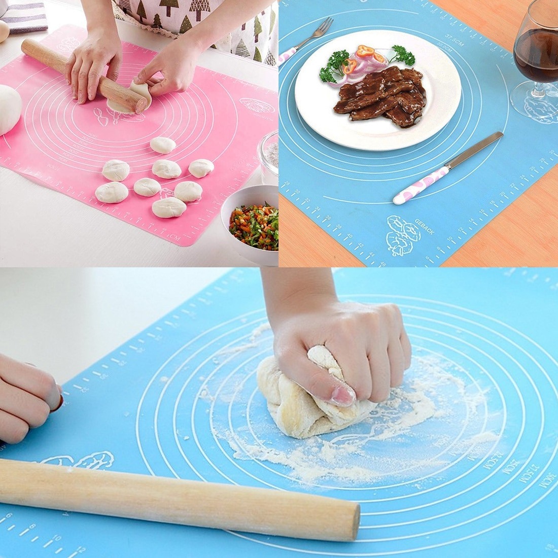 Thicken High Temperature Resistant Silicone Kneading Dough Mat