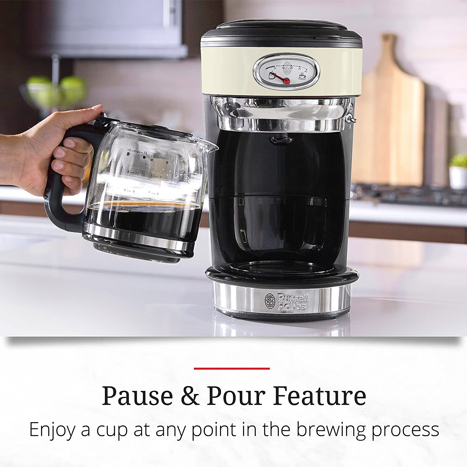 1.25Liter Retro Style 8-Cup Coffeemaker Home Coffee Machine
