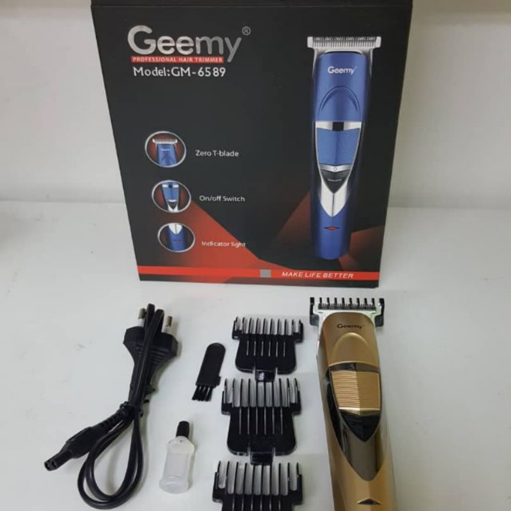 GEEMY GM-6589 Zero Adjustable Professional Rechargeable Hair Trimmer Electric Hair Clipper Cordless