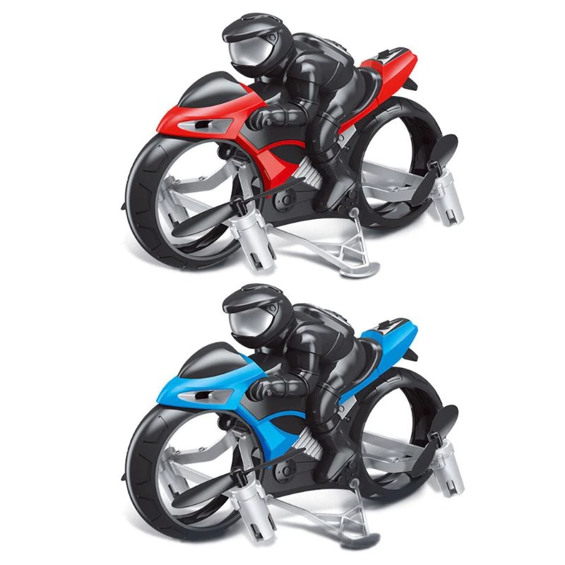 2 In 1 Remote Control Land Air Flying Motorcycle 2.4GHz Quadcopter Drone Racing Toy