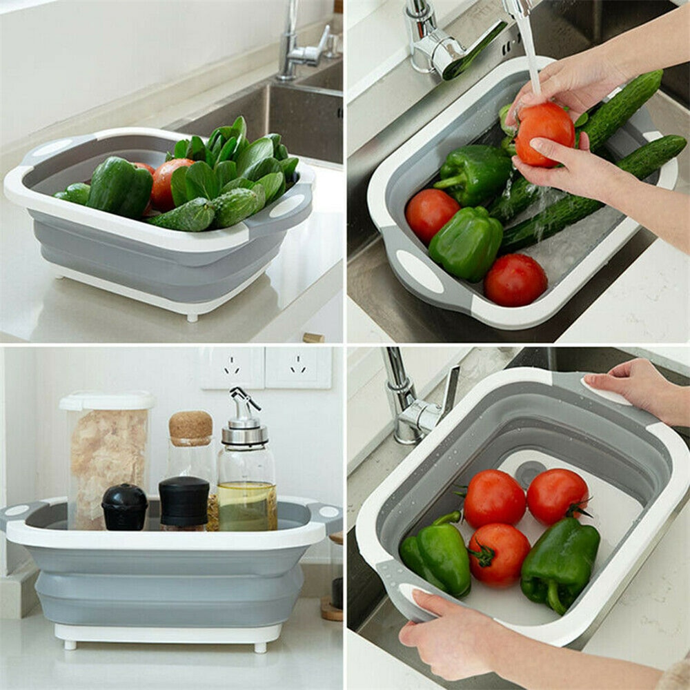 4-In-1 Multi-board High Quality Drain Basket Foldable For Kitchen Fruits